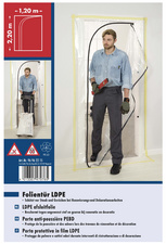Image WESTEX Staubschutztür, LDPE-Folie, (B)1.200 x (H)2.200 mm