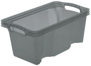 Image keeeper Aufbewahrungsbox "franz", 6,5 Liter, crystal-grey
