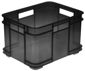 Image keeeper Aufbewahrungsbox Euro-Box M "bruno", 16 Liter, grau