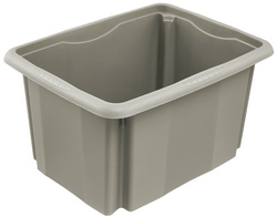 Image keeeper Aufbewahrungsbox "emil eco", 15 Liter, stone grey