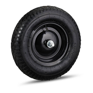 Image relaxdays Sackkarrenrad luftbereift schwarz Stahl Felgen, Achse 2,0 cm