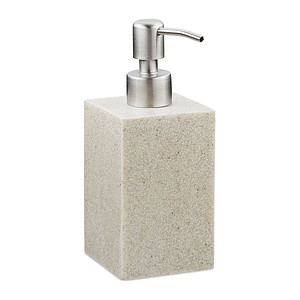 Image relaxdays Seifenspender 10031062_778 beige Polyresin 300,0 ml