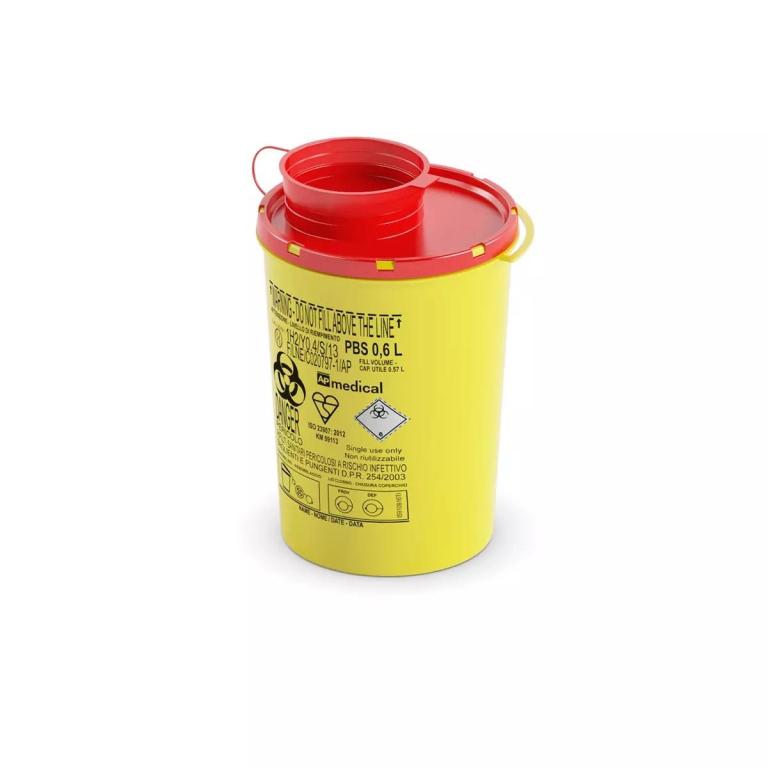 Image Kanülen-Entsorgungsbox | 0,6 Liter autoklavierbare Entsorgungsbox für Spritzen zum sicheren Entsorgen von Kanülen, Spritzen, Skalpellklingen sowie scharfen Gegenständen kaufen