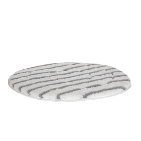 Image Maschinenpad/Mikrofaserpad 406 mm - 16'' | weiß mit grauen Streifenzur Unterhaltsreinigung auf strukturierten Böden
