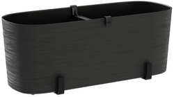 Image tera Blumenkasten-Set "Paros", inkl. Halter, black