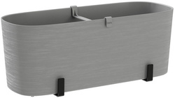 Image tera Blumenkasten-Set "Paros", inkl. Halter, fog grey