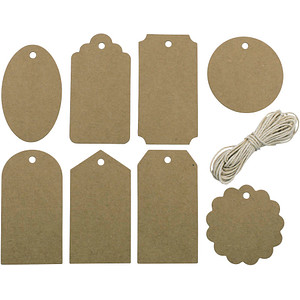 Image artoz Geschenkanhänger braun Hangtag Set Recycling 16 St.