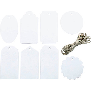 Image artoz Geschenkanhänger weiß Hangtag Set kraft 16 St.