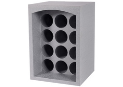Image EDA Flaschenregal, für 12 Flaschen, aus Polystyren, grau