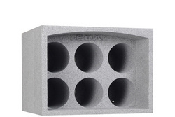 Image EDA Flaschenregal, für 24 Flaschen, aus Polystyren, grau