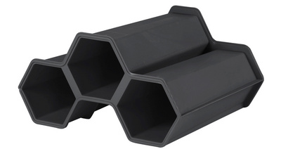 Image EDA Mini-Flaschenregal, für 3 Flaschen, PP, anthrazit