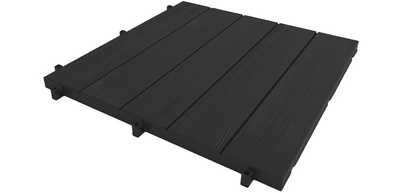 Image EDA Bodenplatte in Holzoptik, (B)500 mm, Kunststoff, schwarz
