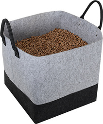 Image EDA Pellet-Tasche, aus Filz, 60 Liter, grau / schwarz