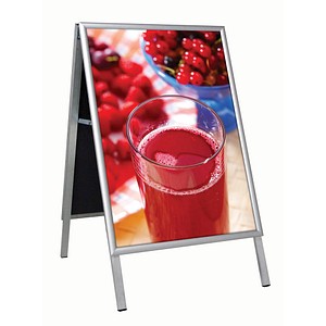 Image update displays Kundenstopper silber DIN B1 2 Fächer