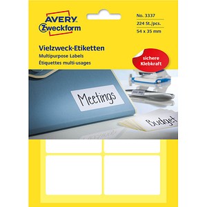 Image ZWECKFORM Avery Zweckform Vielzweck-Etiketten, 54x35mm, weiß