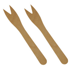 Image PAPSTAR Pommes-Frites-Gabeln "pure", Länge: 121 mm