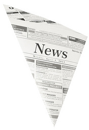 Image PAPSTAR Spitztüte "Newsprint", 325 x 230 x 230 mm