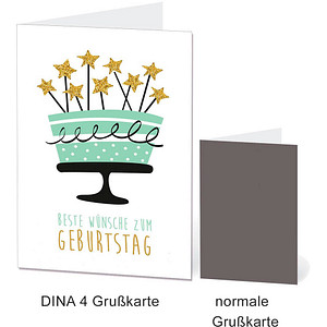 Image LUMA Geburtstagskarte Torte DIN A4
