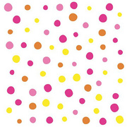 Image PAPSTAR Motiv-Servietten "Colorful Dots", 330 x 330 mm, pink