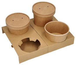 Image PAPSTAR Becherträger "pure", aus Pappe, für 4 Suppenbecher