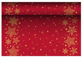 Image PAPSTAR Weihnachts-Tischläufer "Christmas Shine", rot