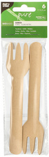Image PAPSTAR Papier-Gabeln "pure", Länge: 155 mm, natur, 6er