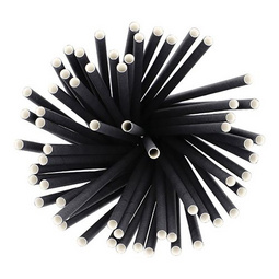 Image PAPSTAR Papier-Trinkhalm "pure", 250 mm, schwarz