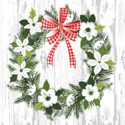Image PAPSTAR Weihnachts-Motivservietten "Christmas Wreath"