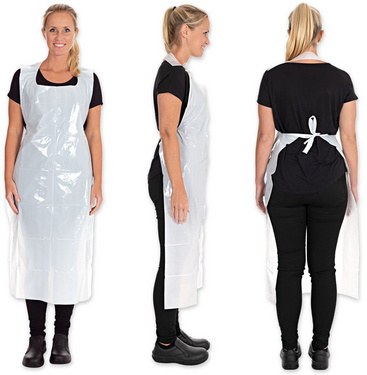 Image HYGONORM LDPE-Latzschürze, 35 my, glatt, weiß