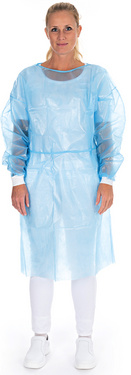 Image HYGOSTAR PP-Kittel mit Nackenbindeband, XL, blau