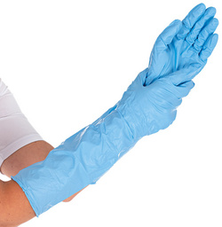 Image HYGOSTAR Nitril-Handschuh EXTRA SAFE SUPERLONG, M, blau