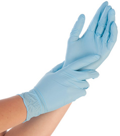 Image HYGOSTAR Nitril-Handschuh CONTROL, L, blau, gepudert