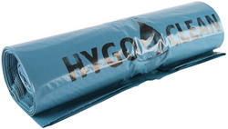 Image HYGOCLEAN Müllsäcke, blau, 240 Liter, aus LDPE, 60 my