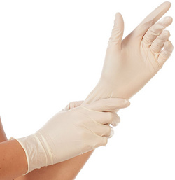 Image HYGOSTAR Latex-Handschuh Sense, S, natur, puderfrei