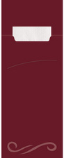 Image HYGOSTAR Bestecktaschen Classic, 1/8-Falz, bordeaux/weiß