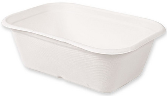 Image NATURE Star Zuckerrohr-Schale Casa, eckig, 750 ml, weiß