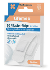 Image Lifemed Pflaster-Strips "Sensitive", weiß, 10er
