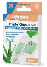 Image Lifemed Pflaster-Strips "Aloe vera", weiß, 10er