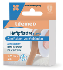 Image Lifemed Heftpflaster "Classic", hautfarben, 12,5 mm x 5 m