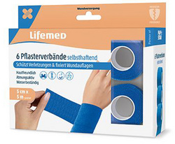 Image Lifemed Pflasterverband, selbsthaftend, schwarz, 9er
