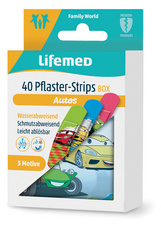 Image Lifemed Kinder-Pflaster-Strips "Autos", 40er Metallbox