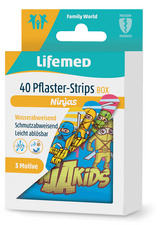 Image Lifemed Kinder-Pflaster-Strips "Ninjas", 40er Metallbox