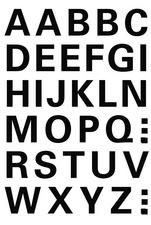 Image HERMA Buchstaben-Sticker A-Z, Folie schwarz, 20 x 20 mm