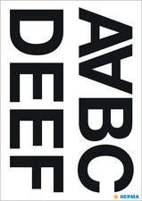 Image HERMA Buchstaben-Sticker O-Z, Folie schwarz, 33 mm