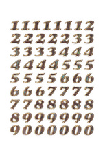 Image HERMA Zahlen-Sticker 0-9, Prismaticfolie gold glitzernd