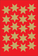 Image HERMA Weihnachts-Sticker DECOR "Sterne", 21 mm, gold