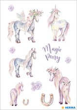 Image HERMA Sticker DECOR "Pony", beglimmert