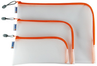Image HERMA Reißverschlusstasche "Mesh Bags", 230 x 110 mm, orange
