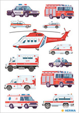 Image HERMA Sticker DECOR "Blaulicht Fahrzeuge
