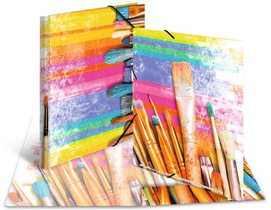 Image HERMA Eckspannermappe "Pinsel", aus Karton, DIN A4